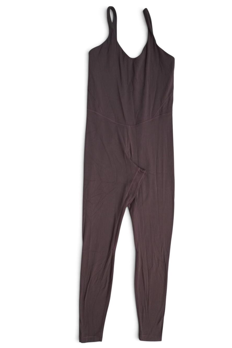 Lululemon Unitard Jumpsuit Womens 10 Brown Scoop Neck Yoga Gym Athleisure